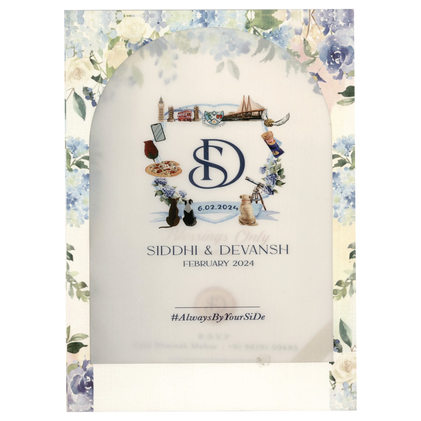 Floral Theme Wedding Invitation | SS - 5003