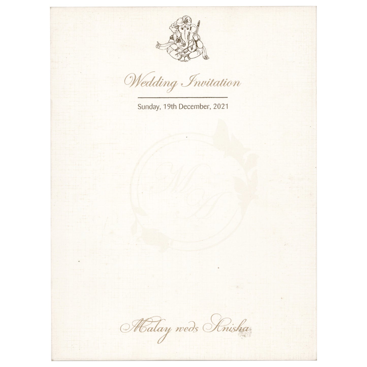 Floral Wedding Card | SS - 5014