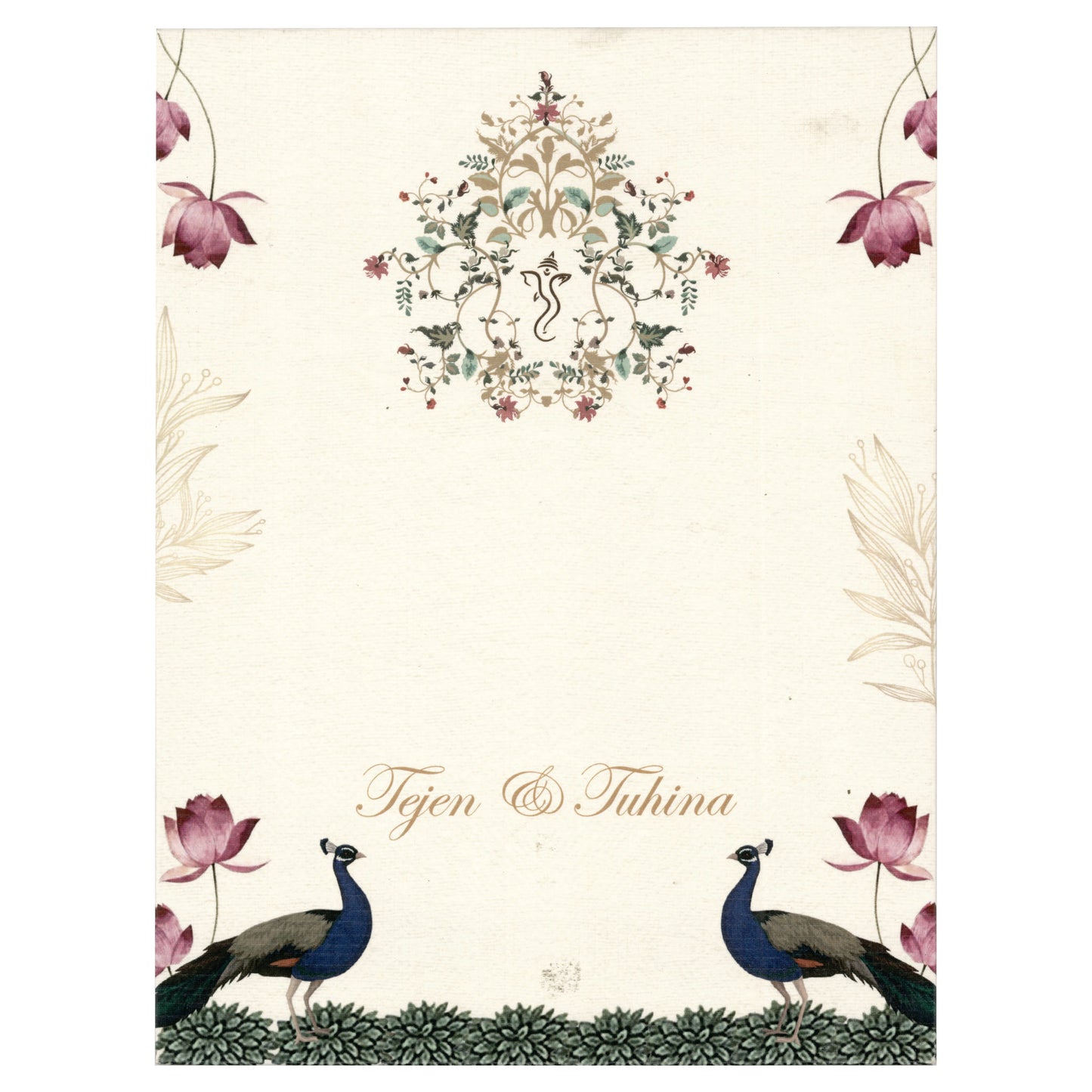 Peacock Theme Wedding Invitation | SS - 5008