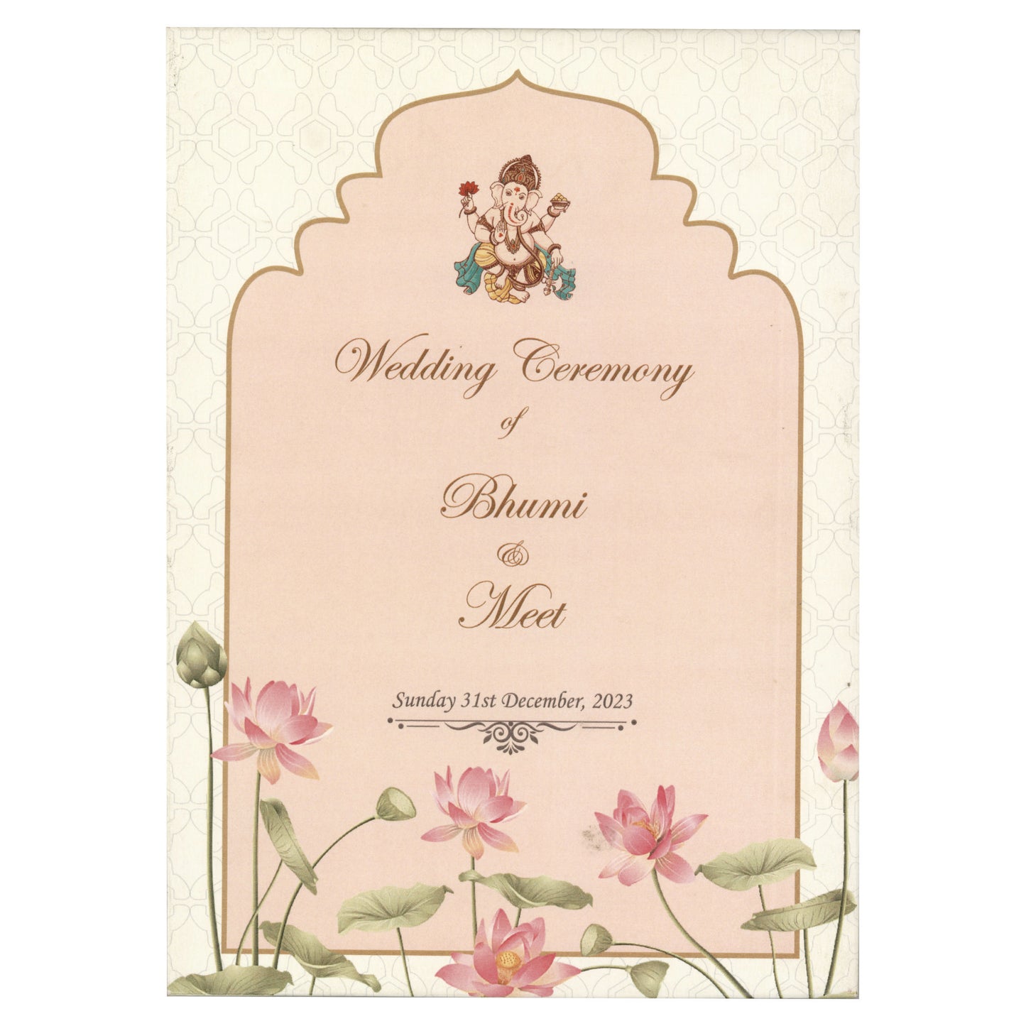 Floral Padded Thick Wedding Card | SS - 5010