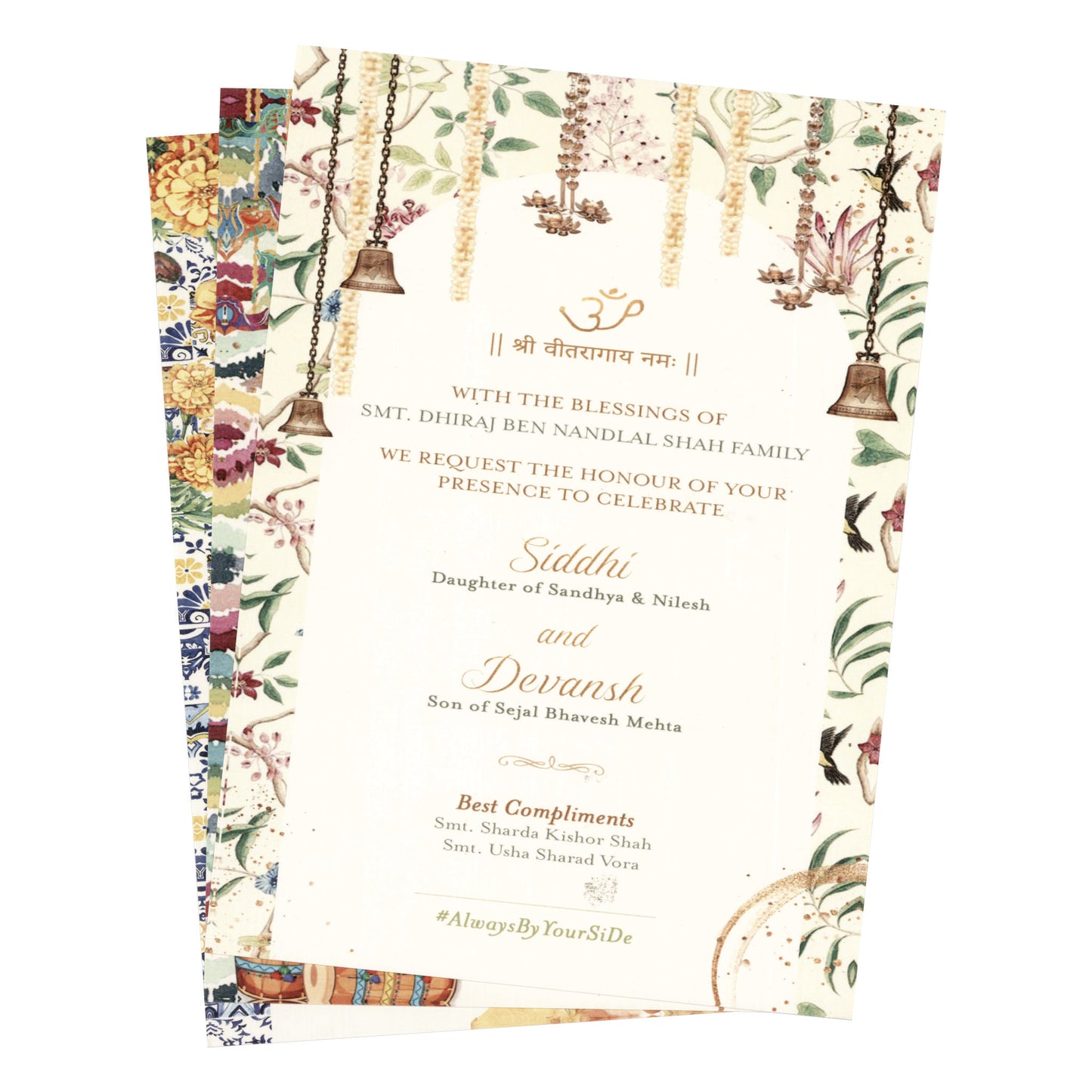 Floral Theme Wedding Invitation | SS - 5003