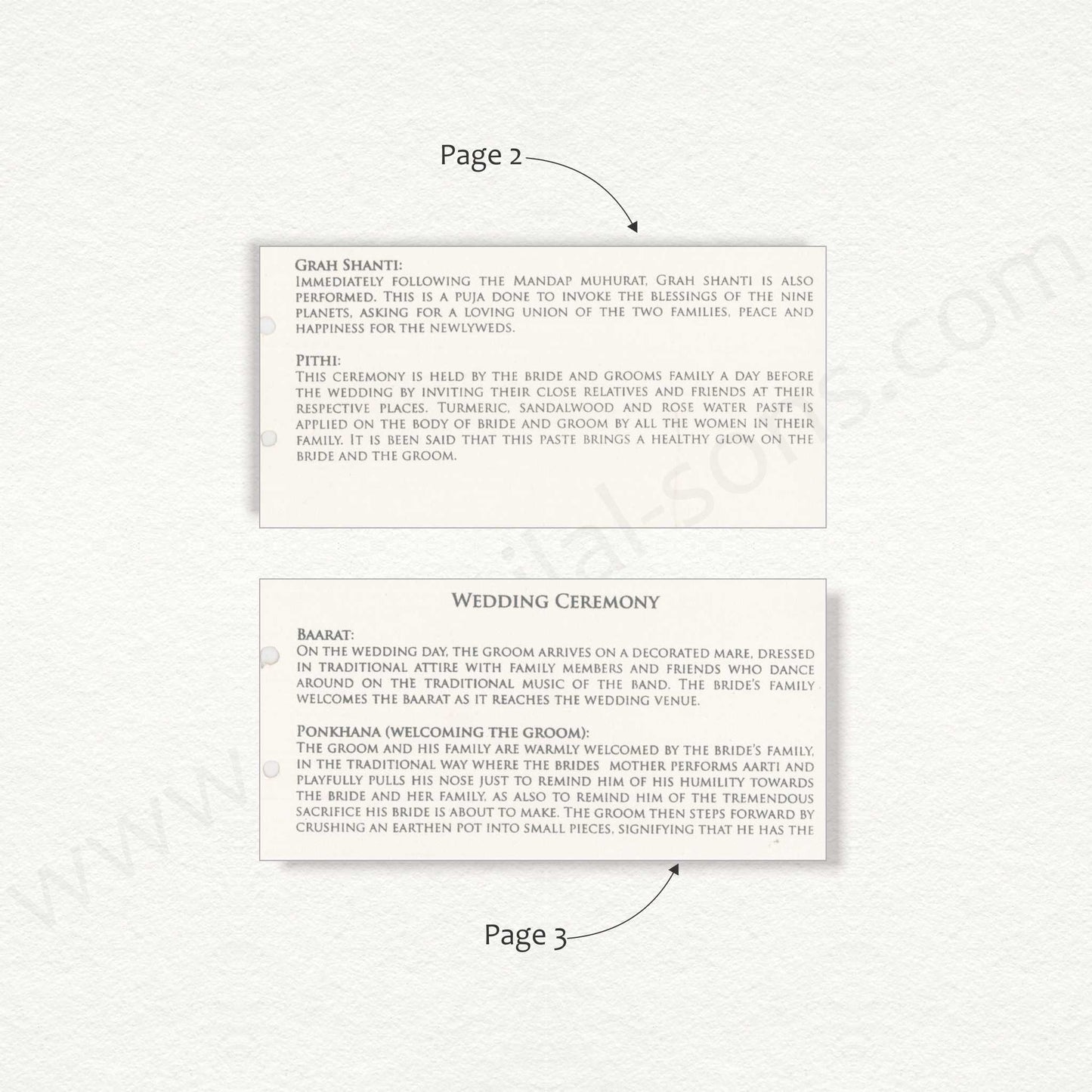 Designer Floral Wedding Ceremony Booklet | A - 5