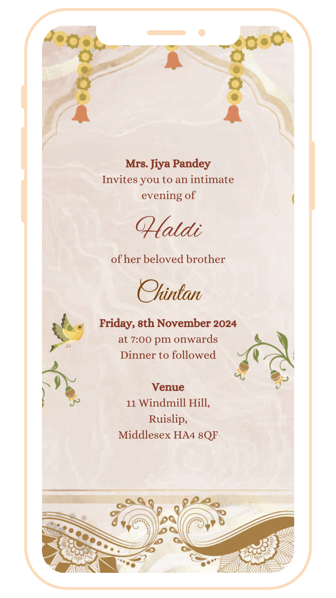 Traditional Digital Einvite | E-108