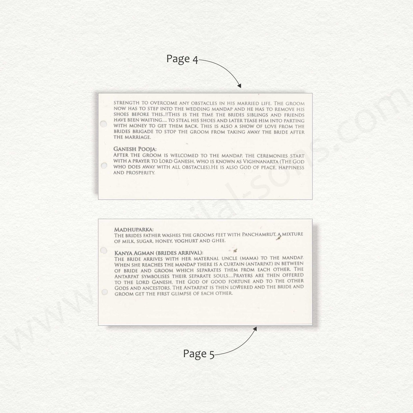 Designer Floral Wedding Ceremony Booklet | A - 5