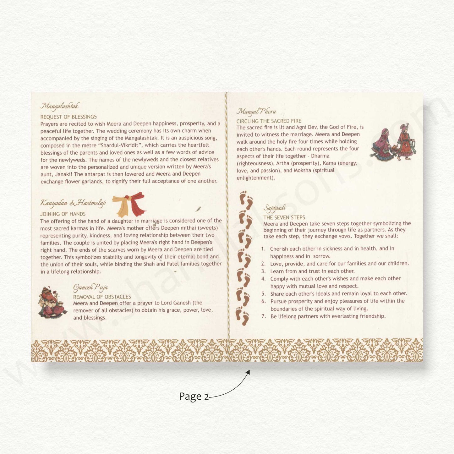Designer Wedding Ceremony Booklet | A - 4