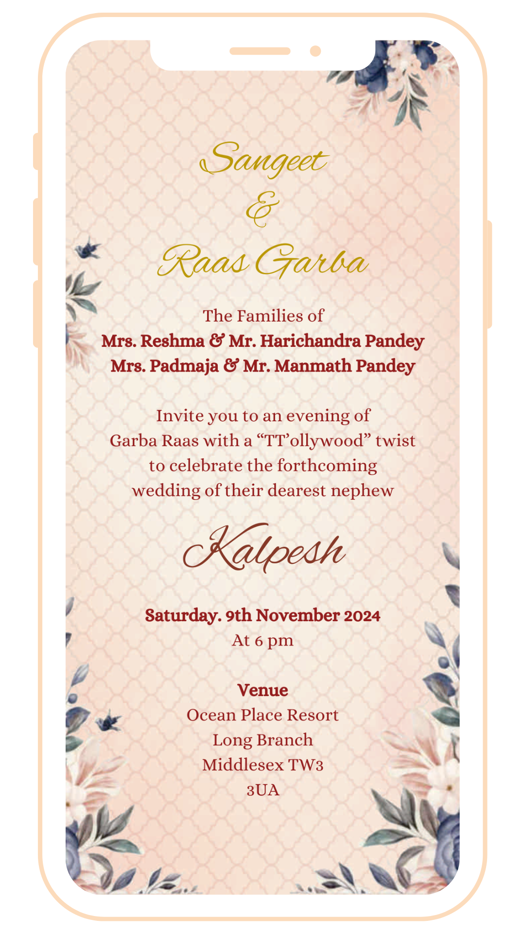 Classy Digital Einvite | E-114