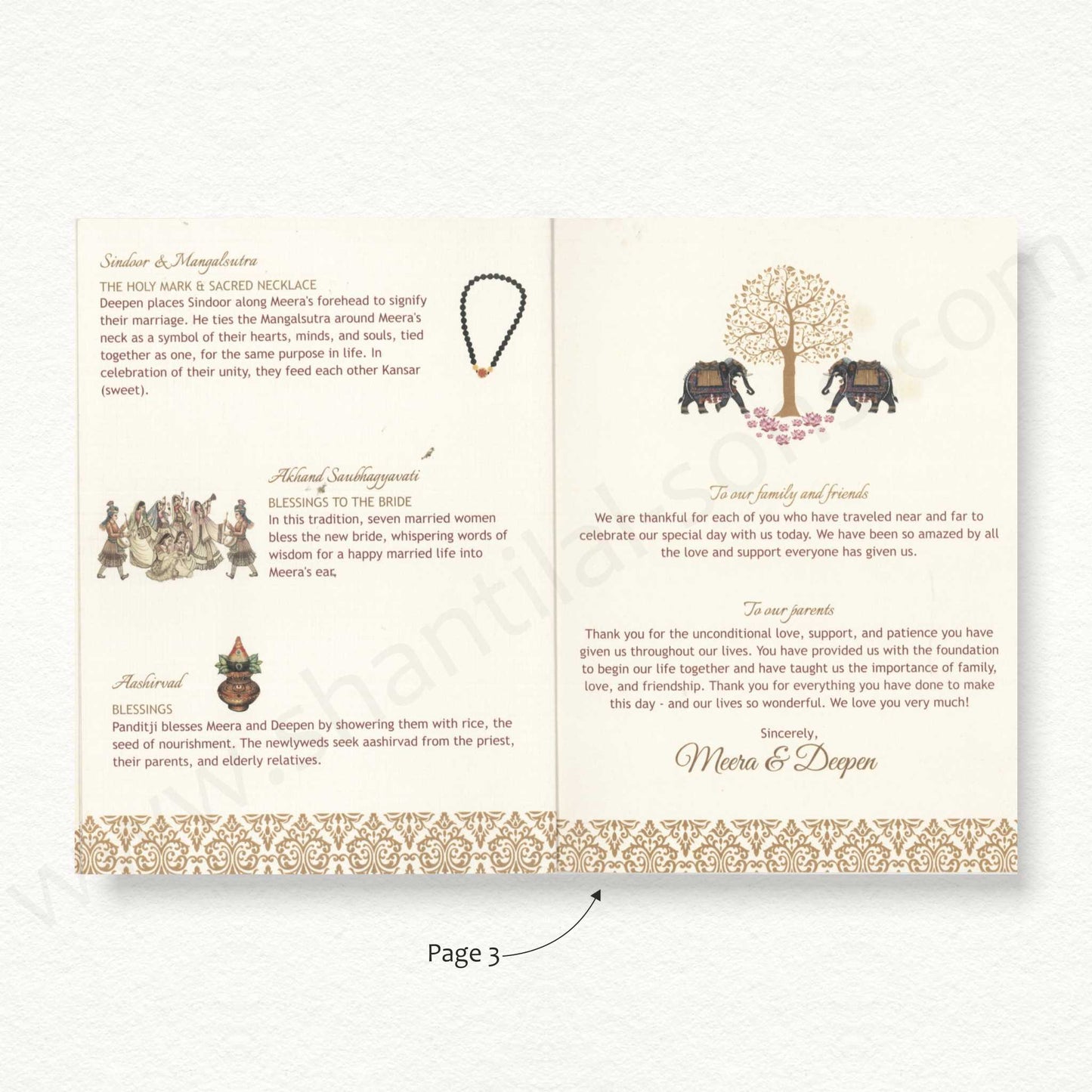 Designer Wedding Ceremony Booklet | A - 4