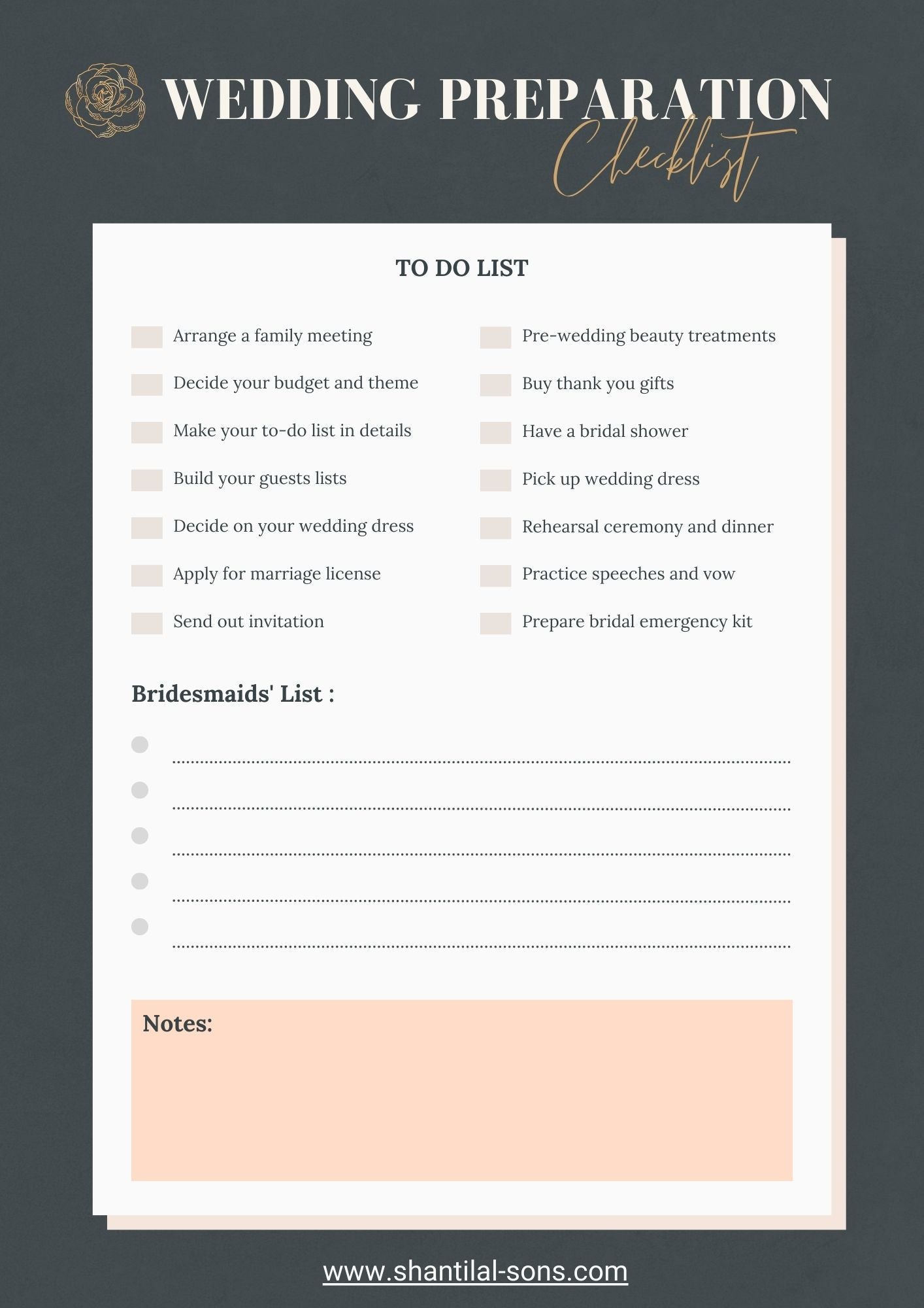 Wedding Checklist