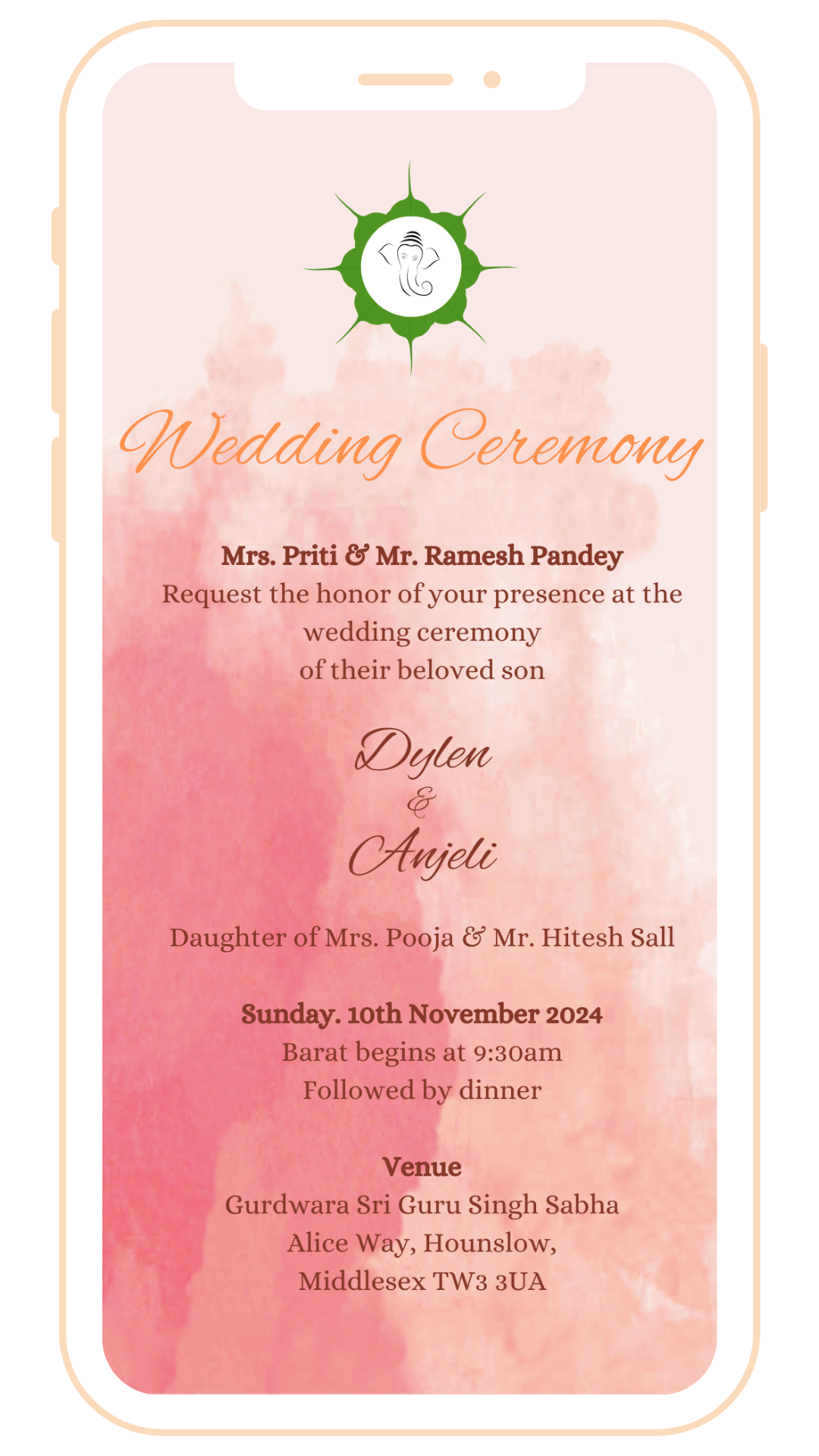 Vibrant Digital Einvite | E-110