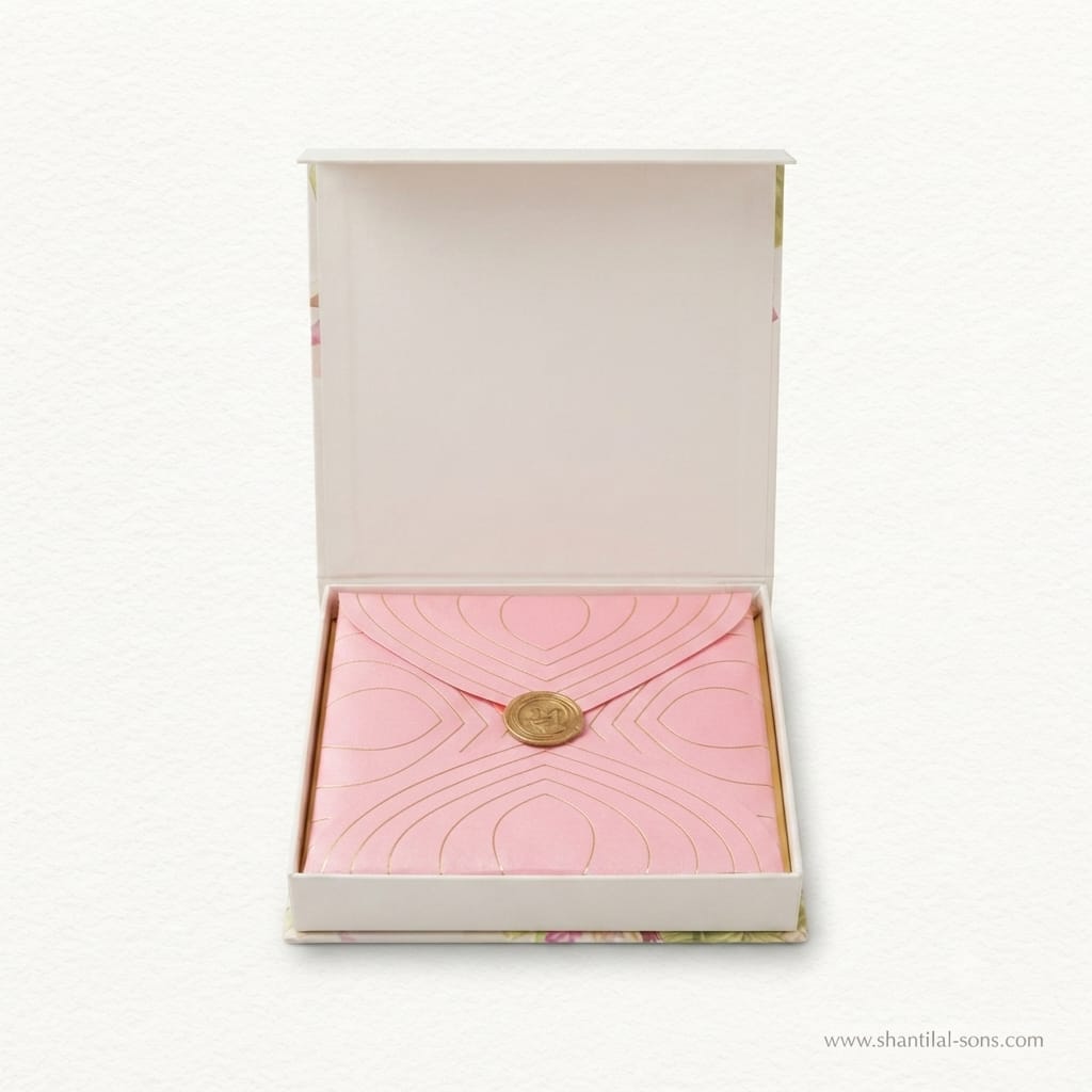 Lotus Floral Box Wedding Invitation | SS-3507