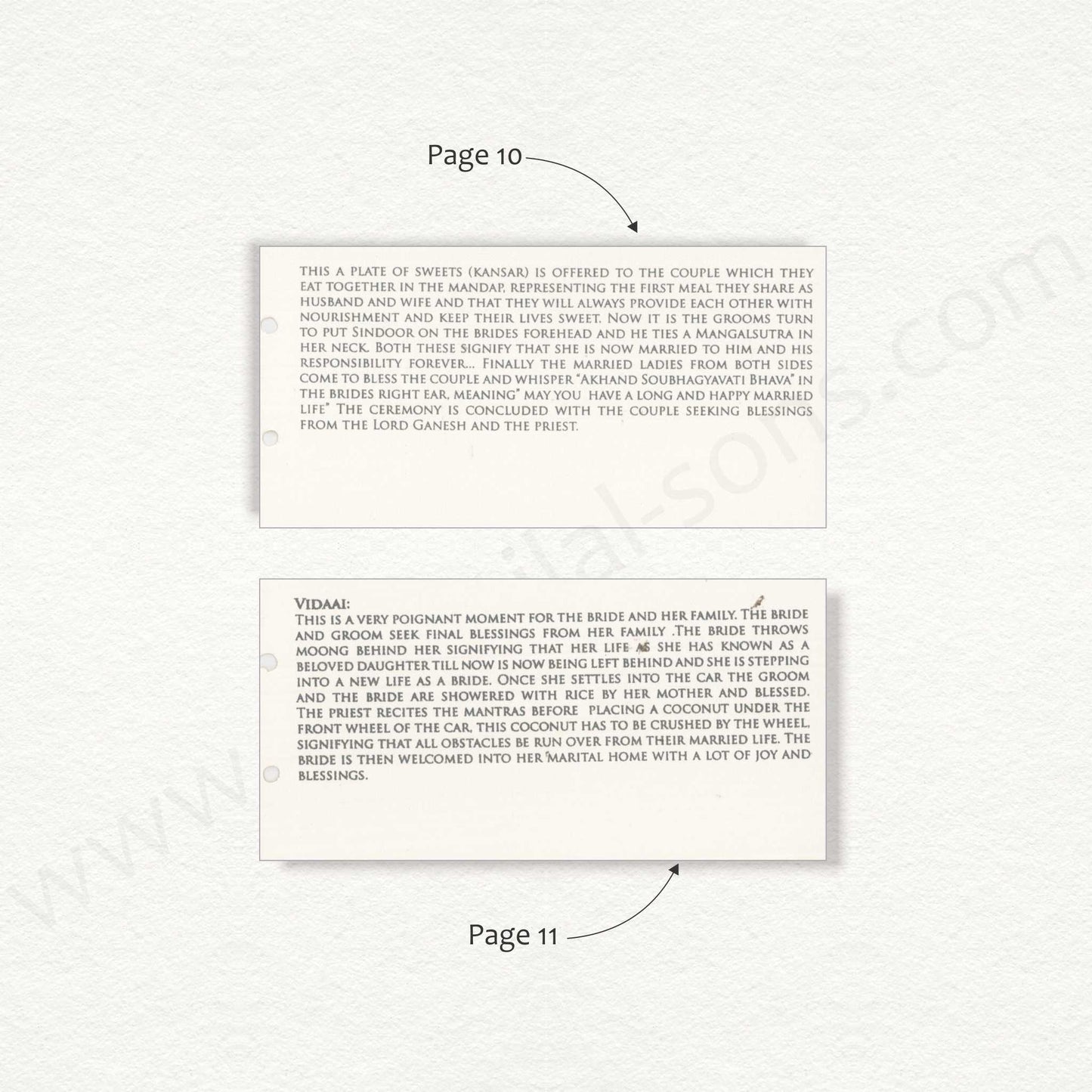 Designer Floral Wedding Ceremony Booklet | A - 5