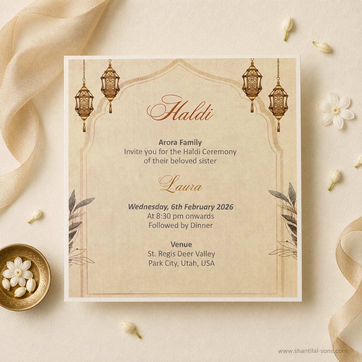 Pastel Floral Wedding Invitation Box |SS-3524