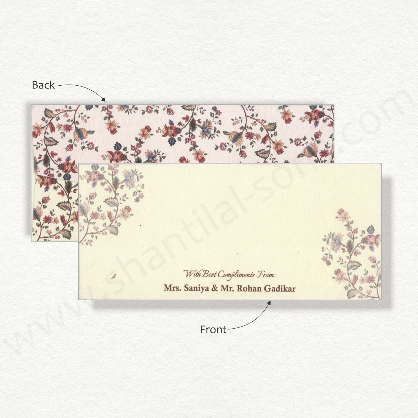 Designer Floral Cash Envelope | G-76