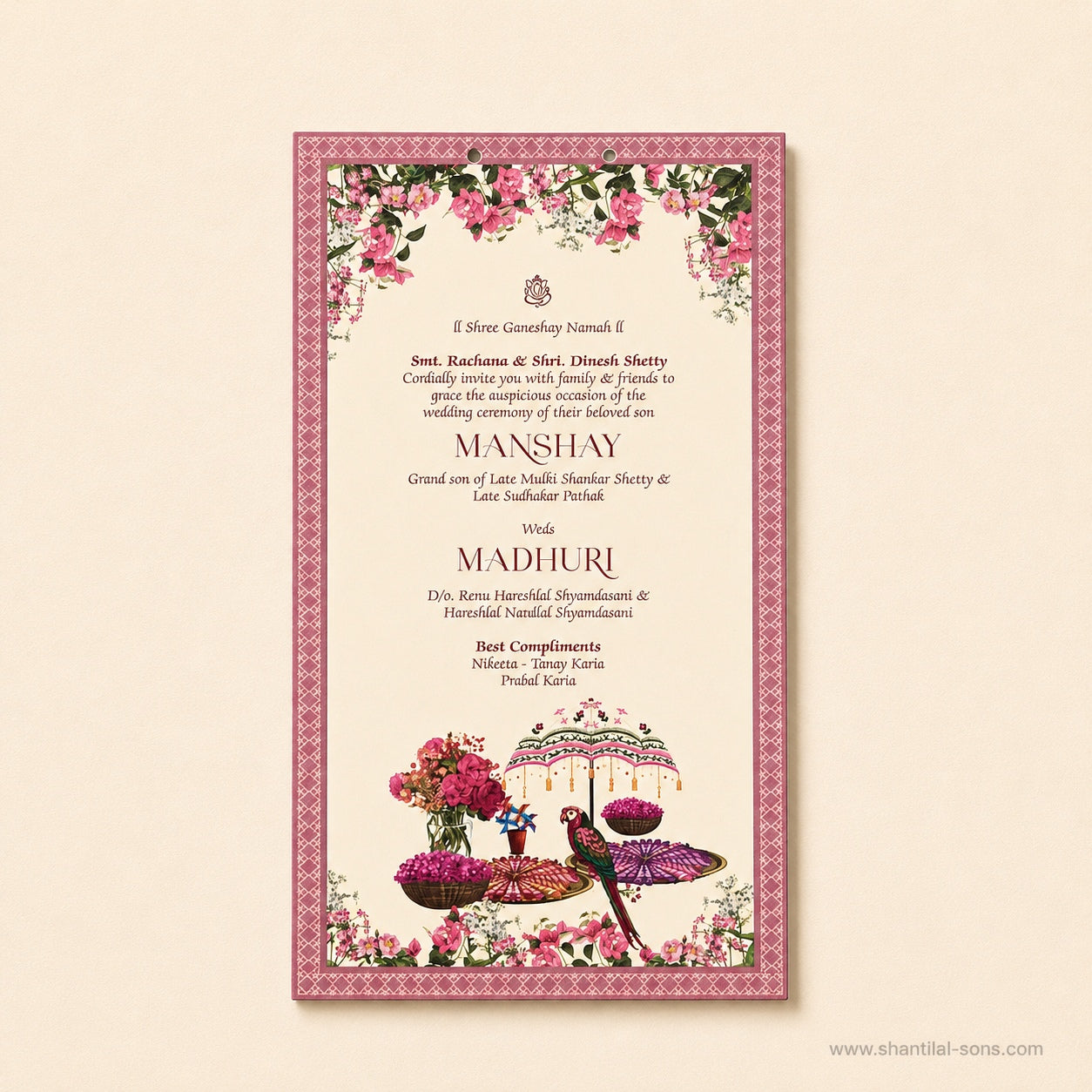 Floral Wedding Invitation |SS-8211