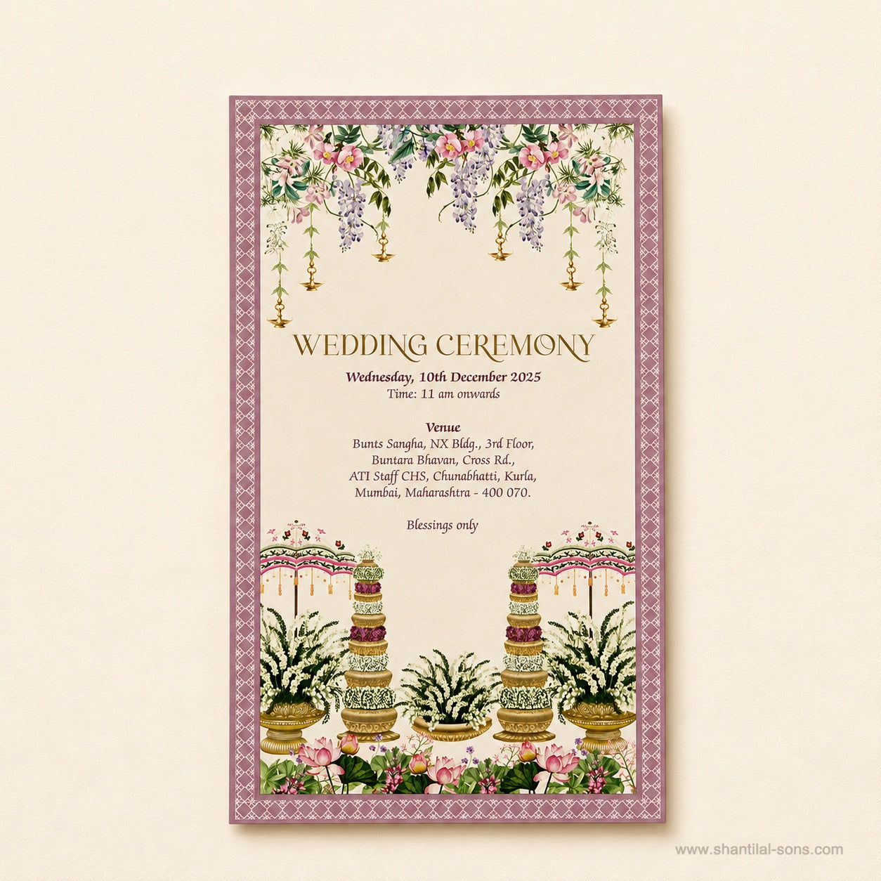 Floral Designer Wedding Invitation | SS - 8211