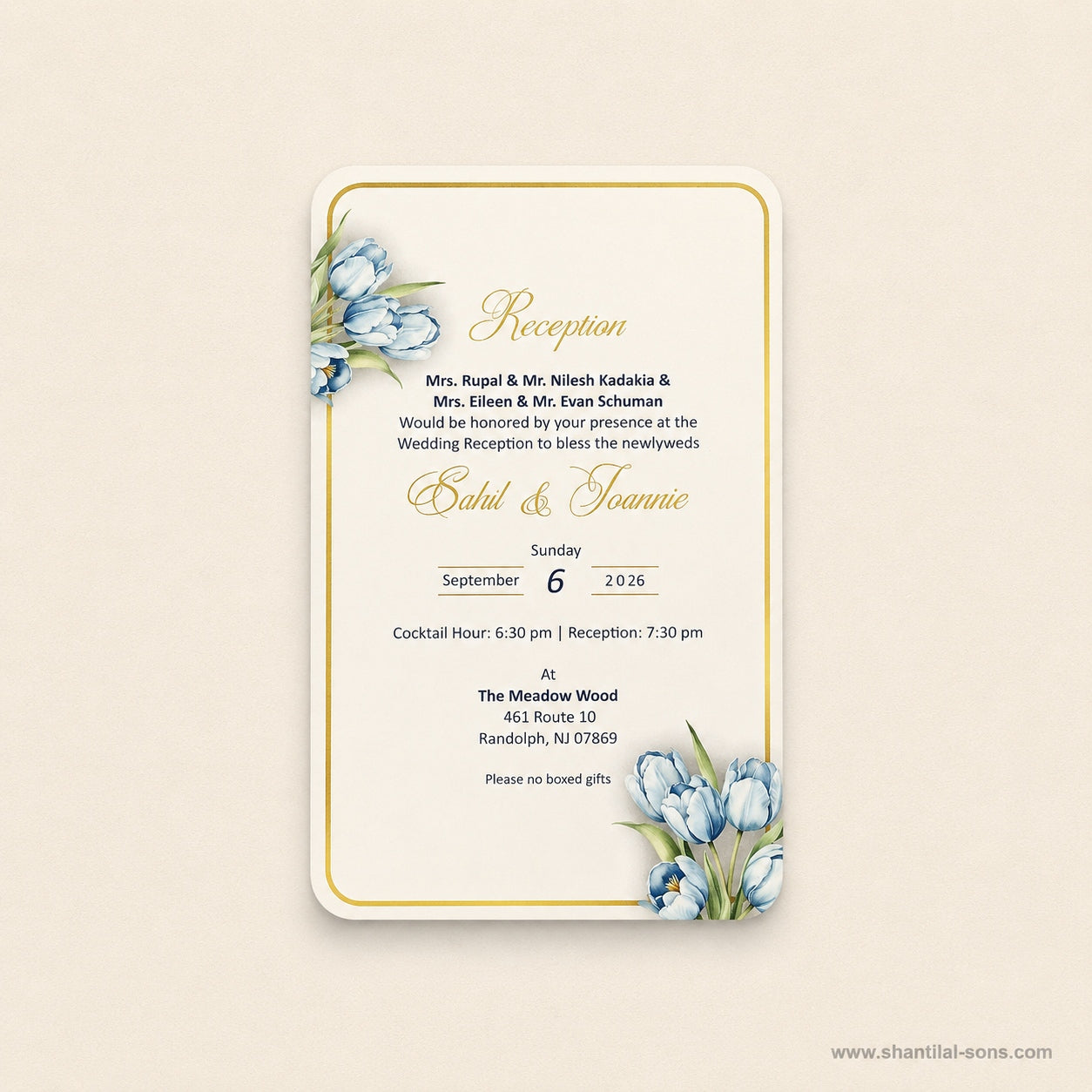 Elegant Tulip Wedding Invitation |SS-80171