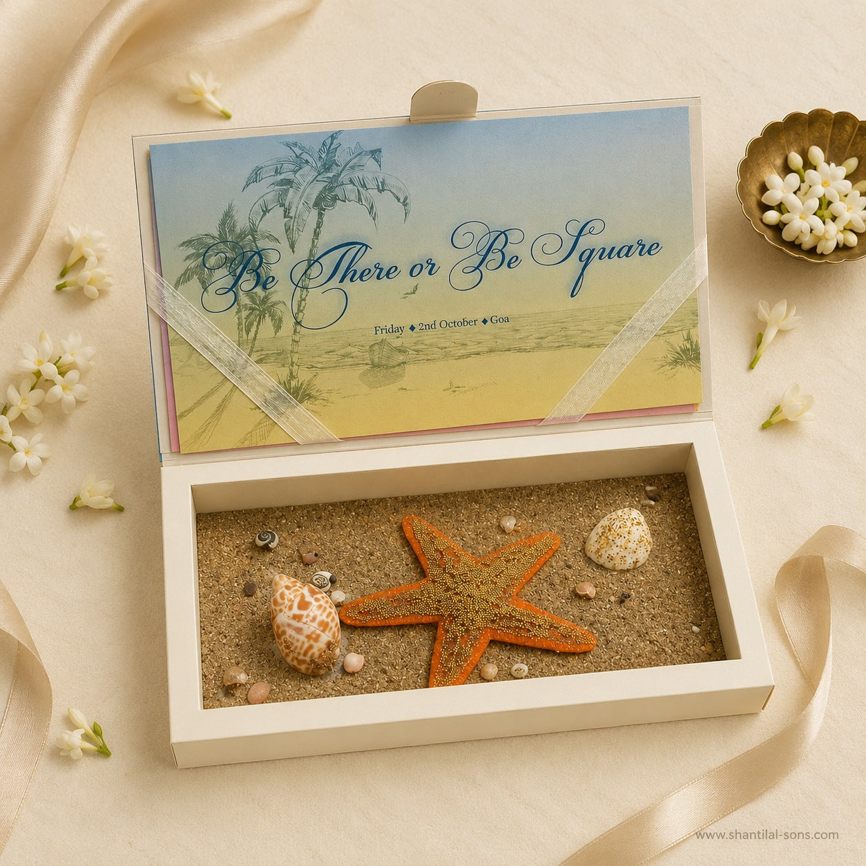 Beach Theme Wedding Invitation Box |SS-3515