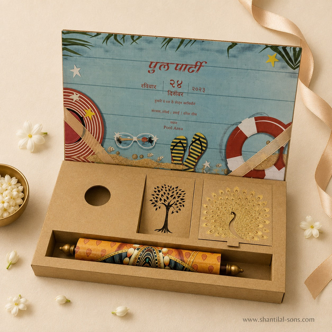 Traditional Wedding Invitation Gift Box | SS-3508