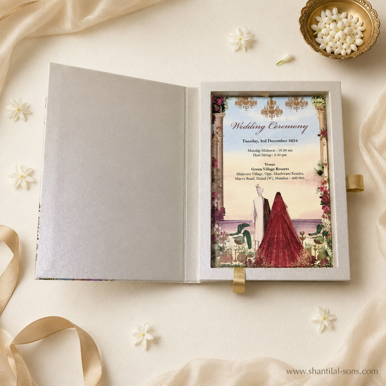 Floral Box Wedding Invitation | SS-4034
