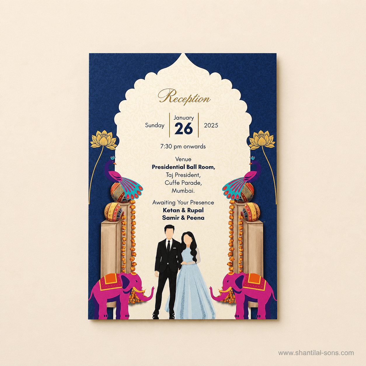 Royal Heritage Door Theme Wedding Invitation | SS-8134