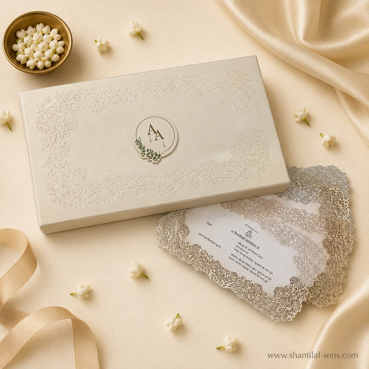 Laser Cut Wedding Invitation Box | SS-3504