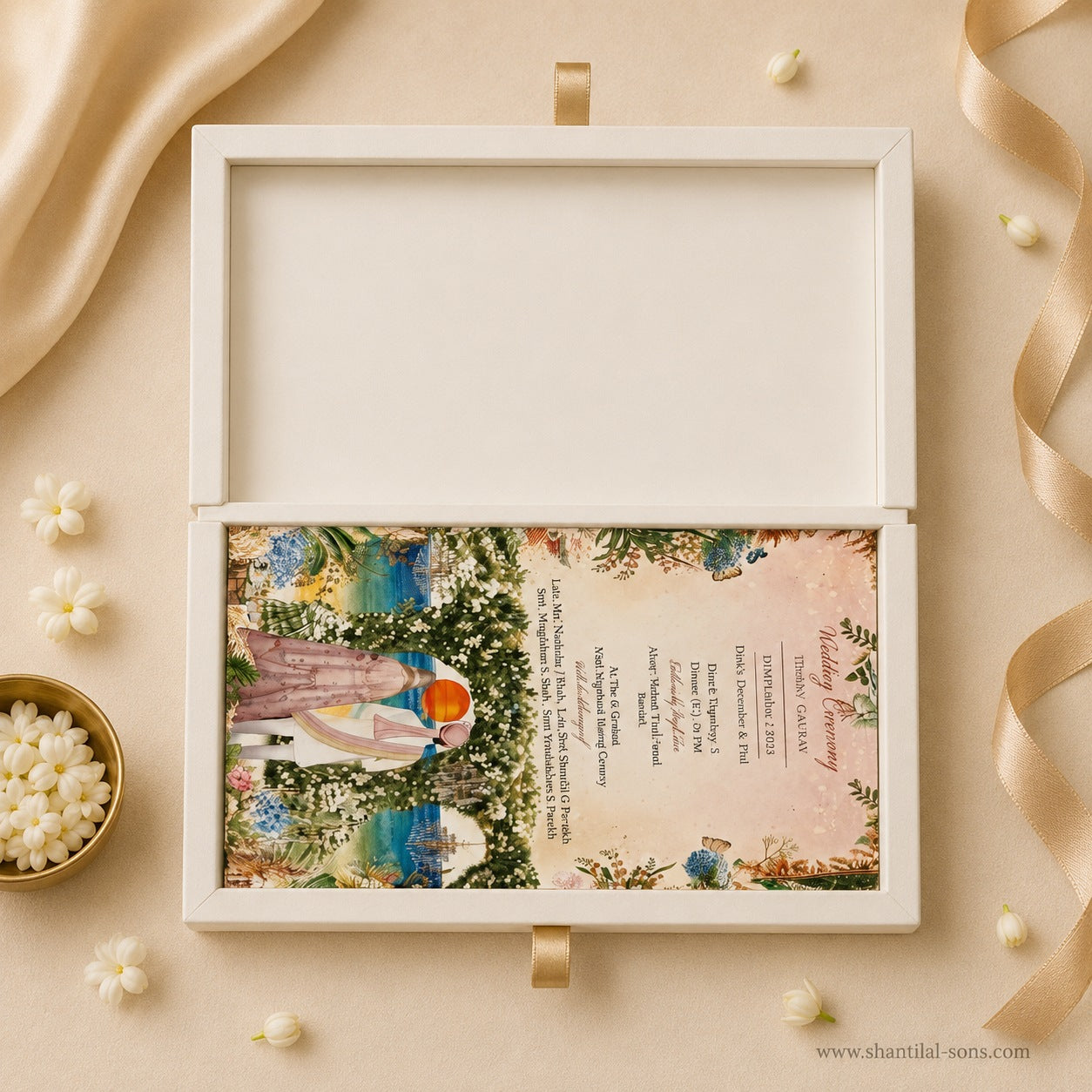 Watercolour Box Wedding Invitation| SS-3509