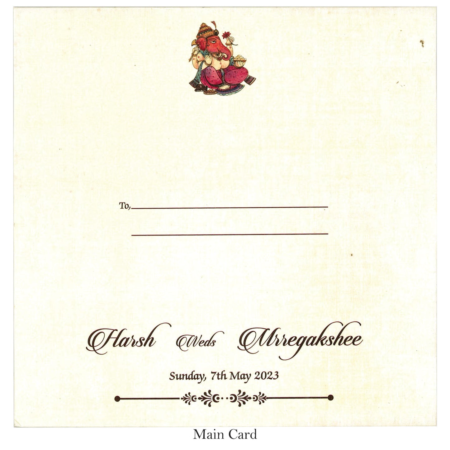 Classic Elegance: Traditional Wedding Elements Card | SS - 8028