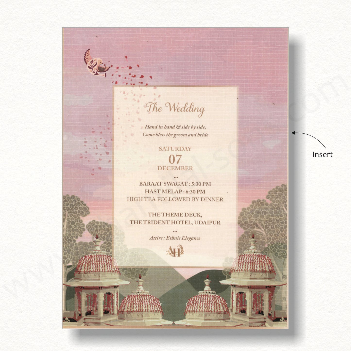 Rajasthani Royal Wedding Invitation | SS-8129