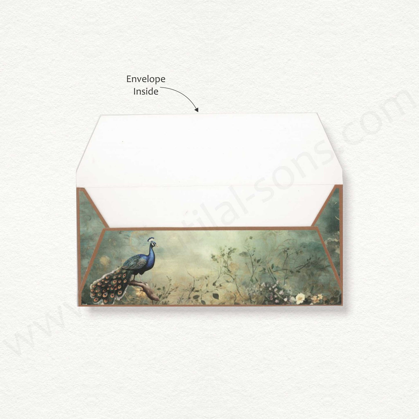 Designer Peacock Theme Cash Envelope | G-45