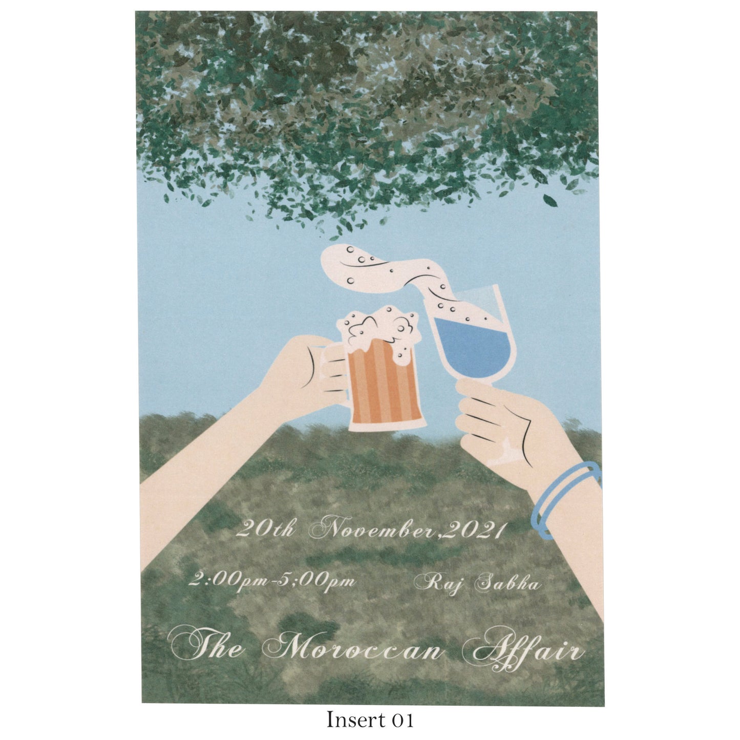 Designer Card: Inspired by Wedding Decor Theme and Bride-Groom Caricature | SS - 8033