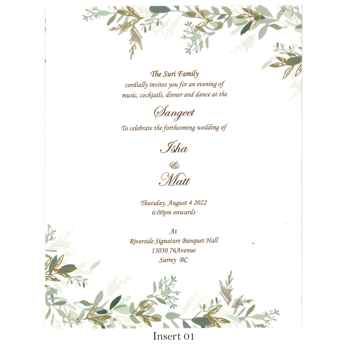 Elegant Wedding Card | SS - 9015