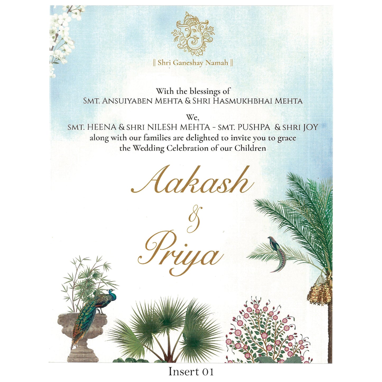 Harmonious Fusion: Designer Pastel Card | SS - 8017