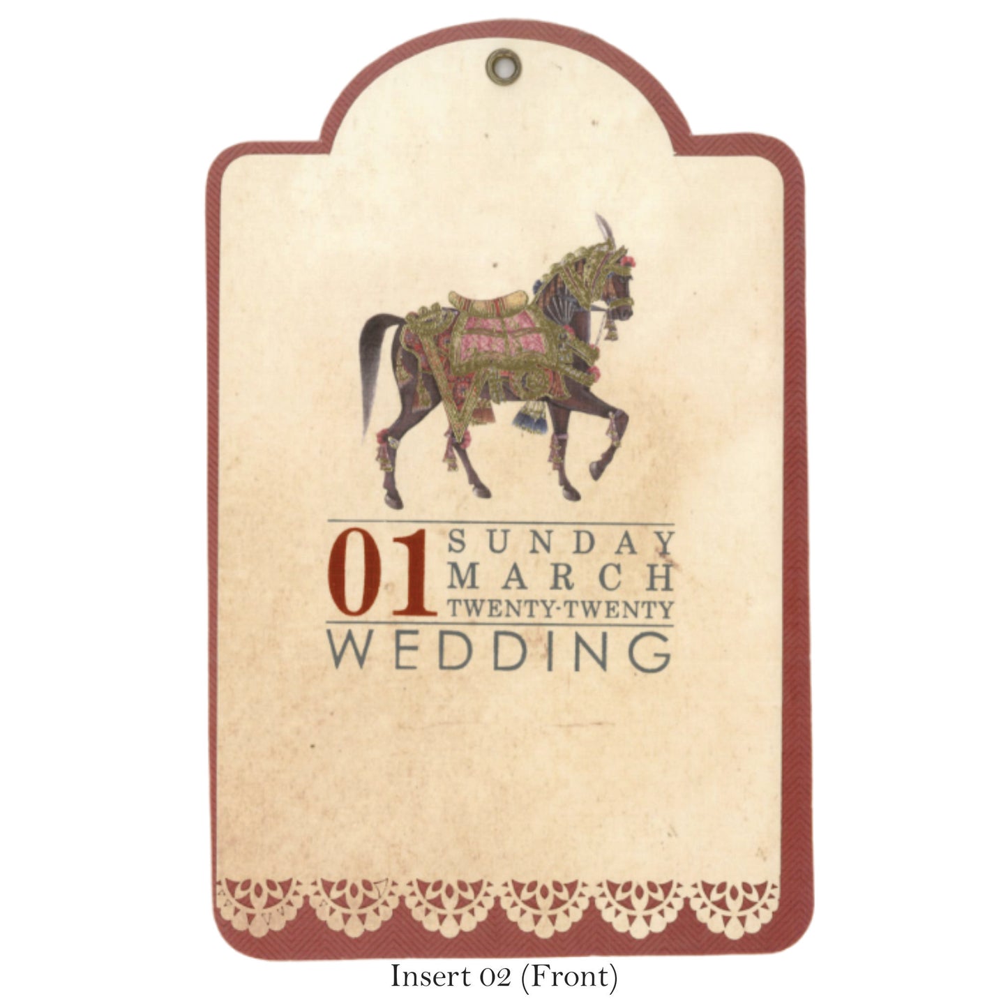 Floral Laser Cut Wedding Crad | SS - 9027