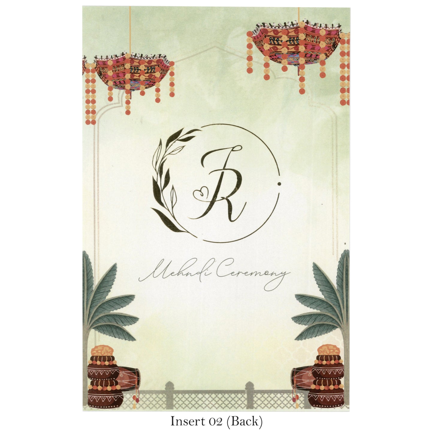 Fusion Splendor: Designer Card with Traditional Elements and Splash of Colors | SS - 8031