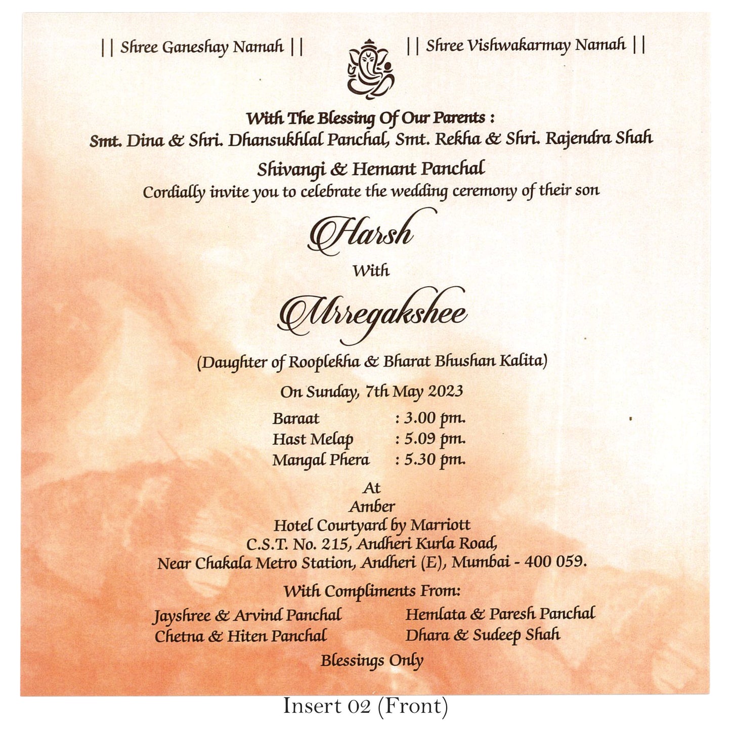 Classic Elegance: Traditional Wedding Elements Card | SS - 8028