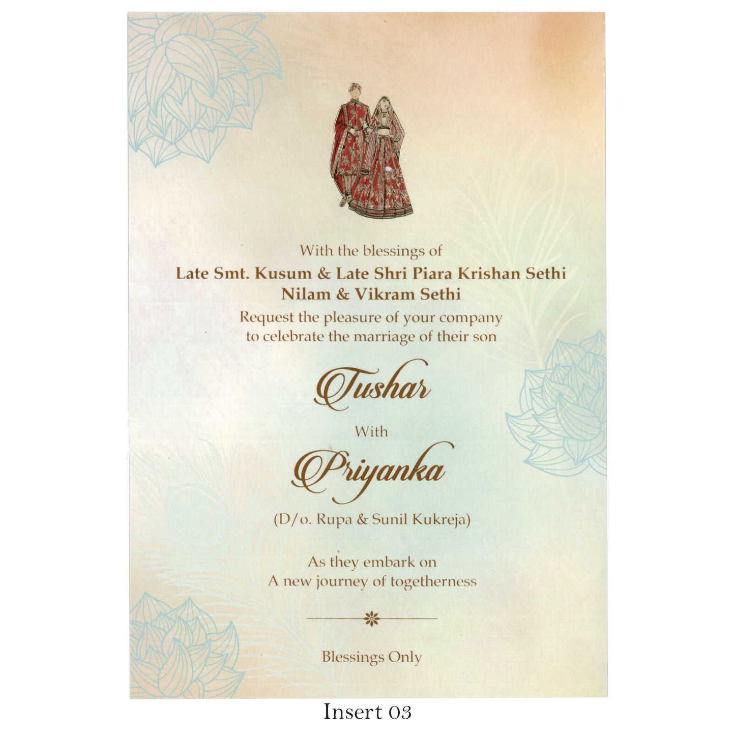 Designer Wedding Card | SS - 5006 D