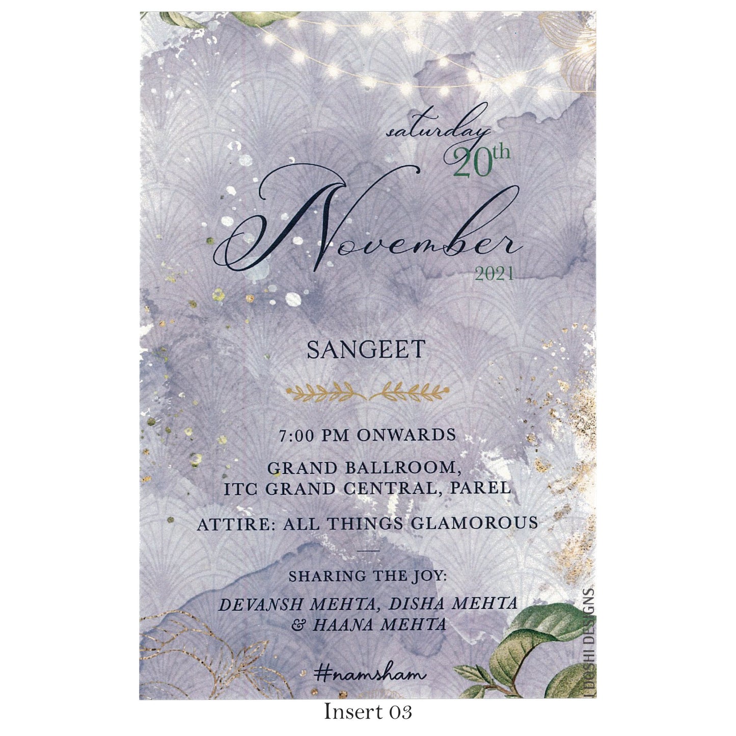 Pastel Theme Wedding Card | SS - 9003
