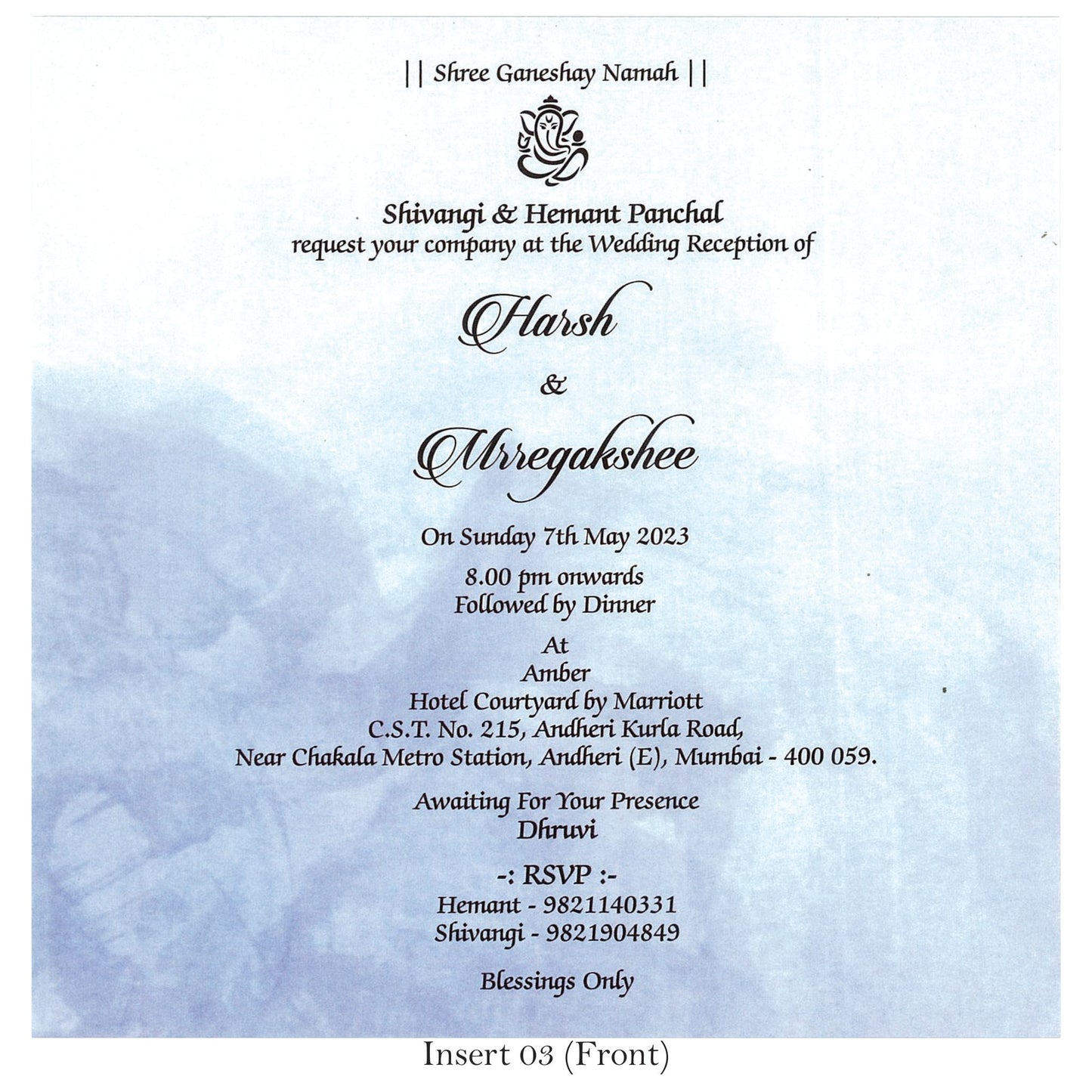 Classic Elegance: Traditional Wedding Elements Card | SS - 8028
