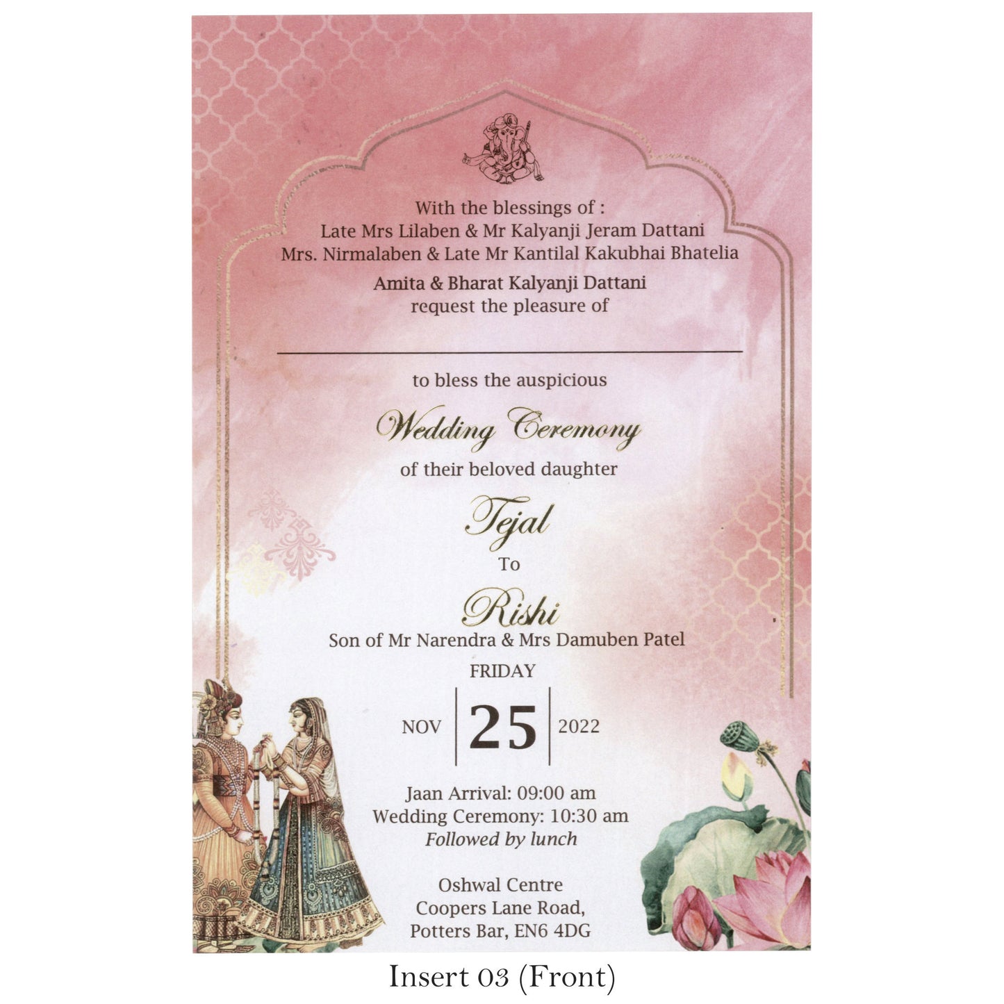 Fusion Splendor: Designer Card with Traditional Elements and Splash of Colors | SS - 8031