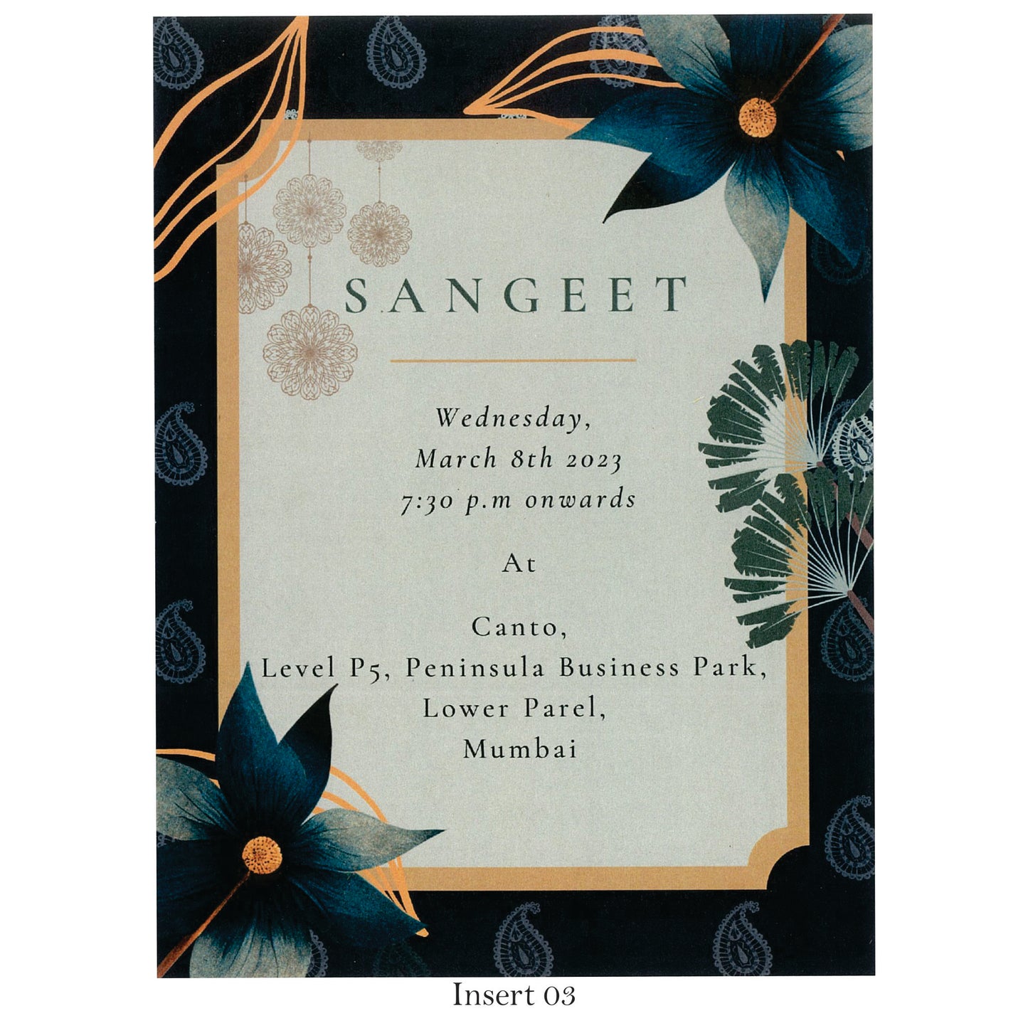 Floral Vibrant Wedding Card | SS - 9017