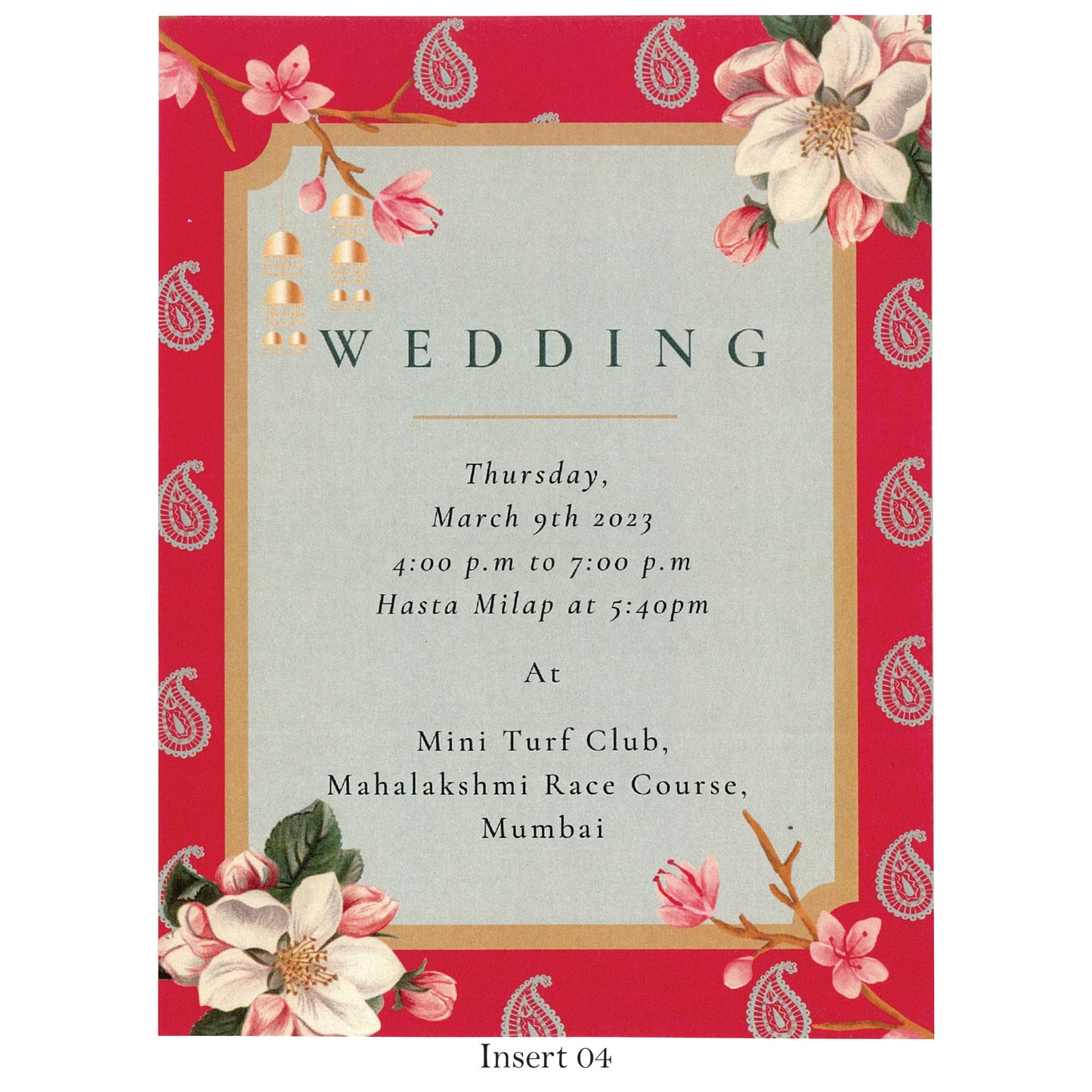 Floral Vibrant Wedding Card | SS - 9017