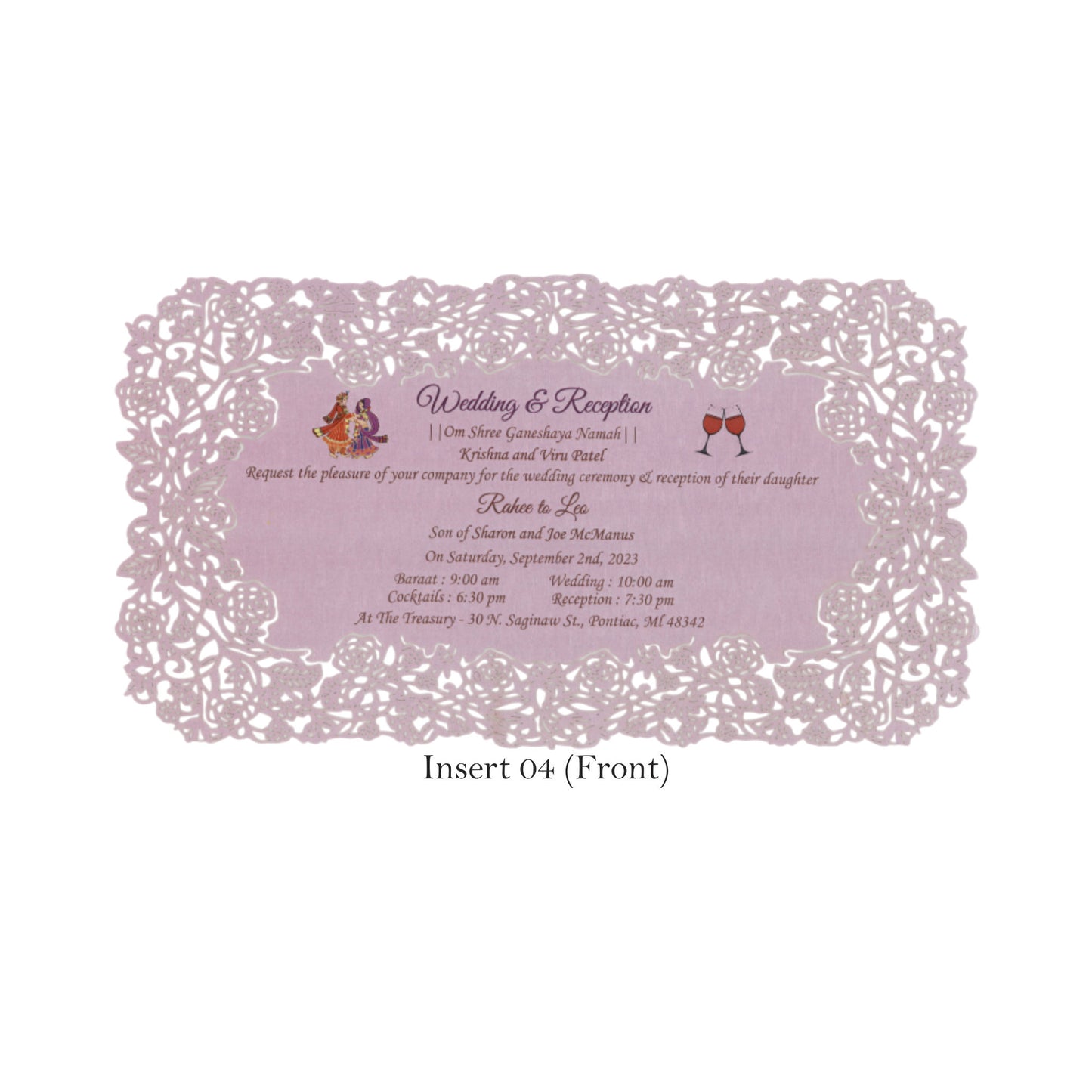 Elegant Laser-Cut Designer Card | SS - 8030