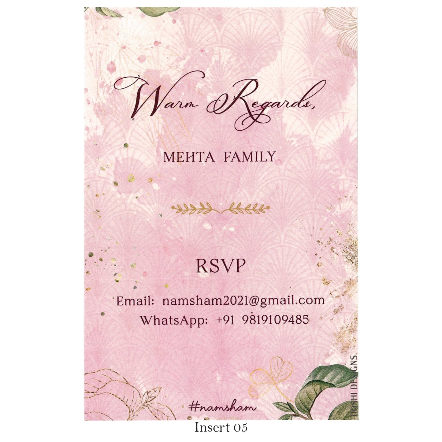 Pastel Theme Wedding Card | SS - 9003