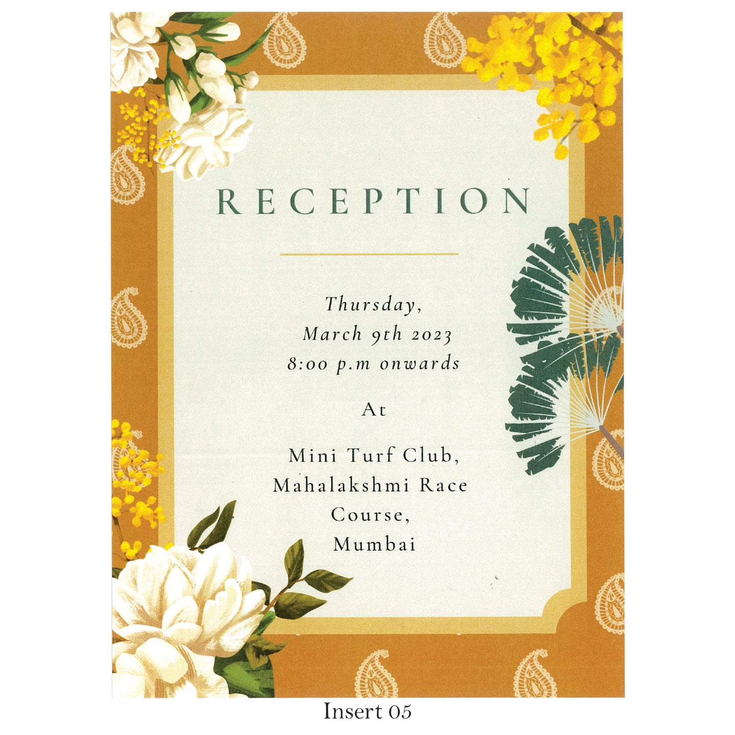 Floral Vibrant Wedding Card | SS - 9017