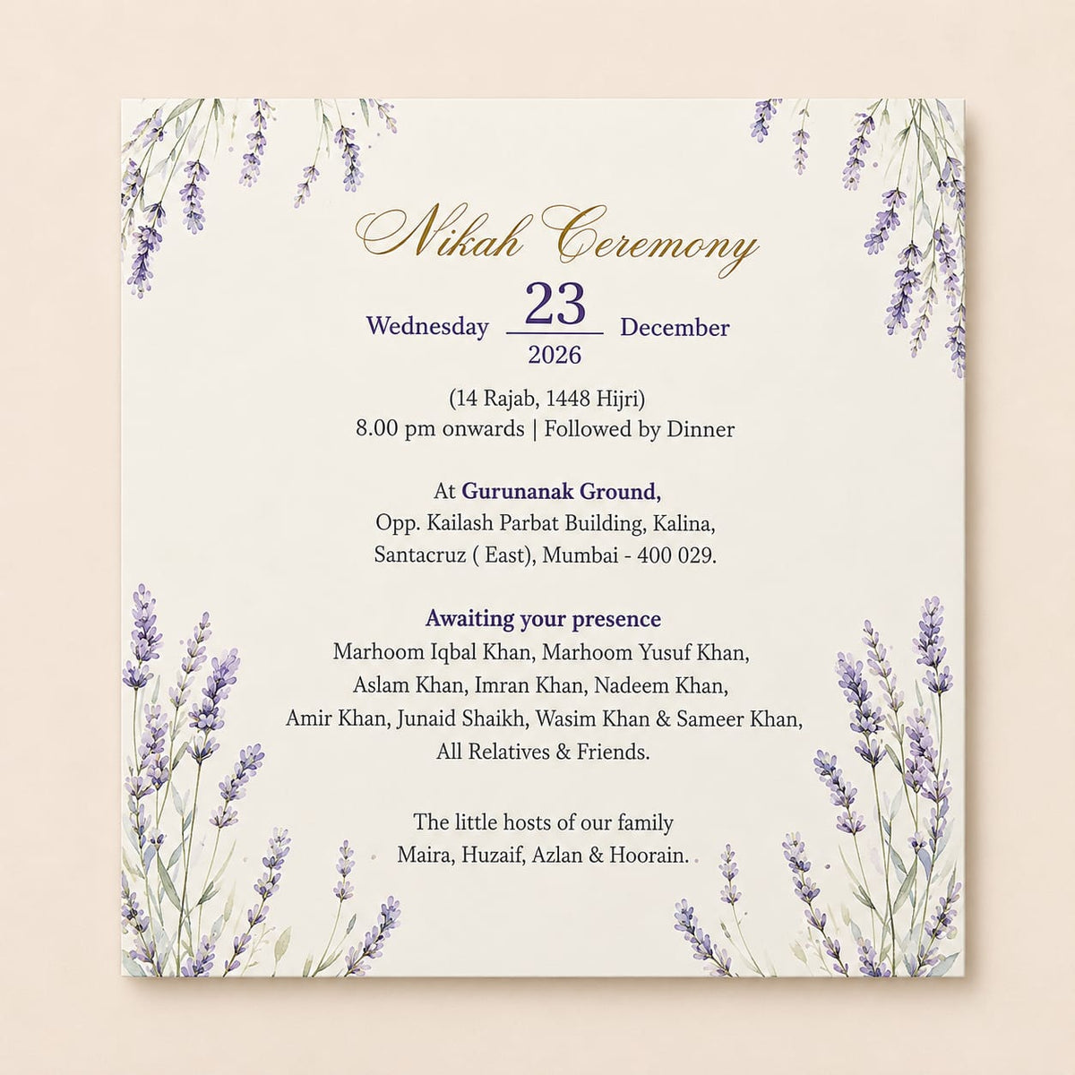 Premium Floral Wedding Invitation | SS - 2031