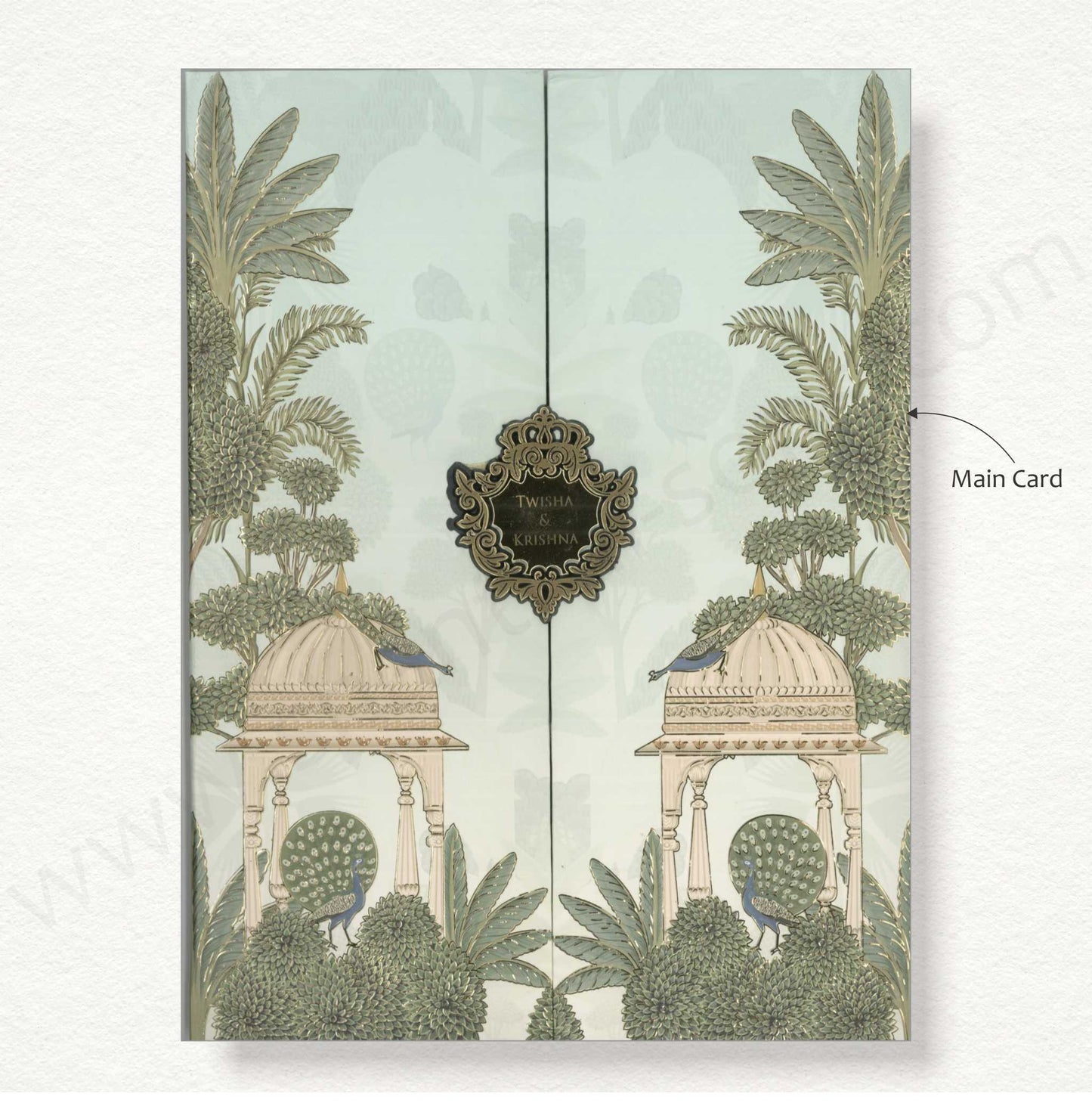 Designer Vellum Paper Wedding Card with Pichwai Theme | SS - 80159