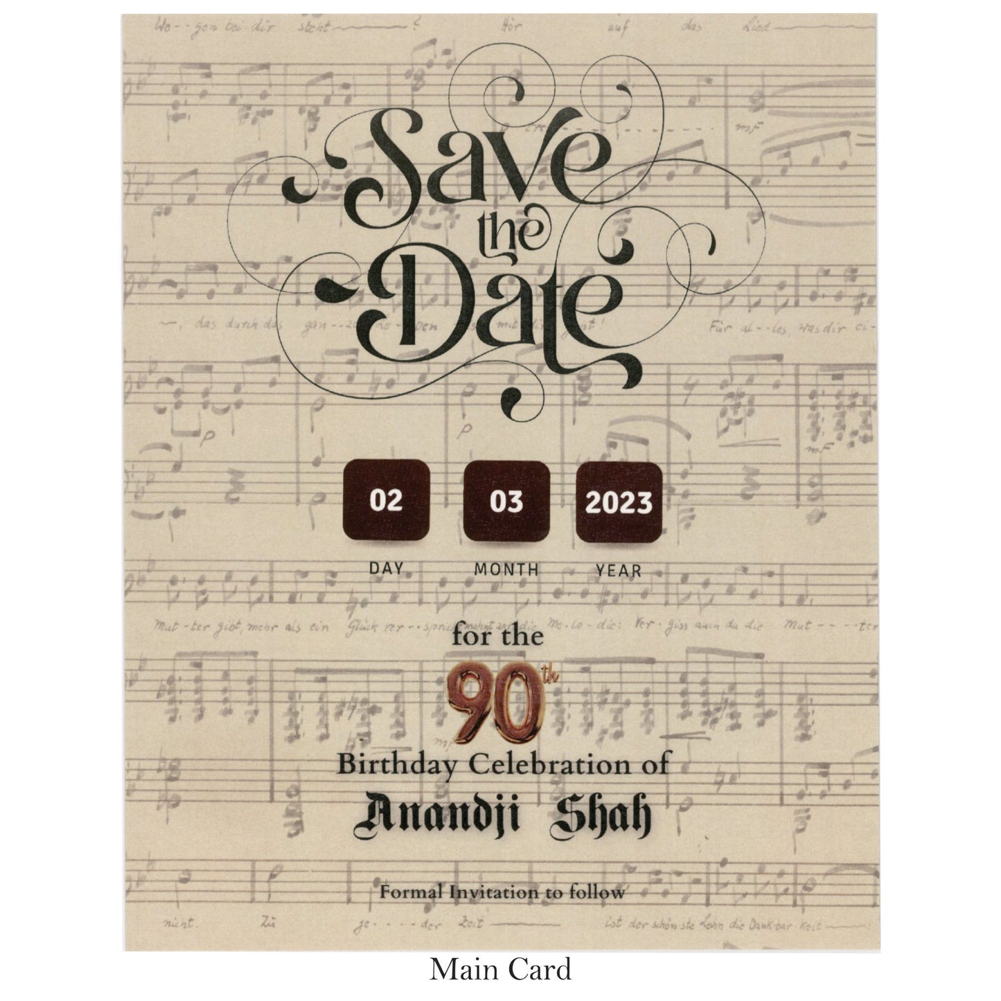 Save the Date - Birthday Invitation Card | SS - 9030
