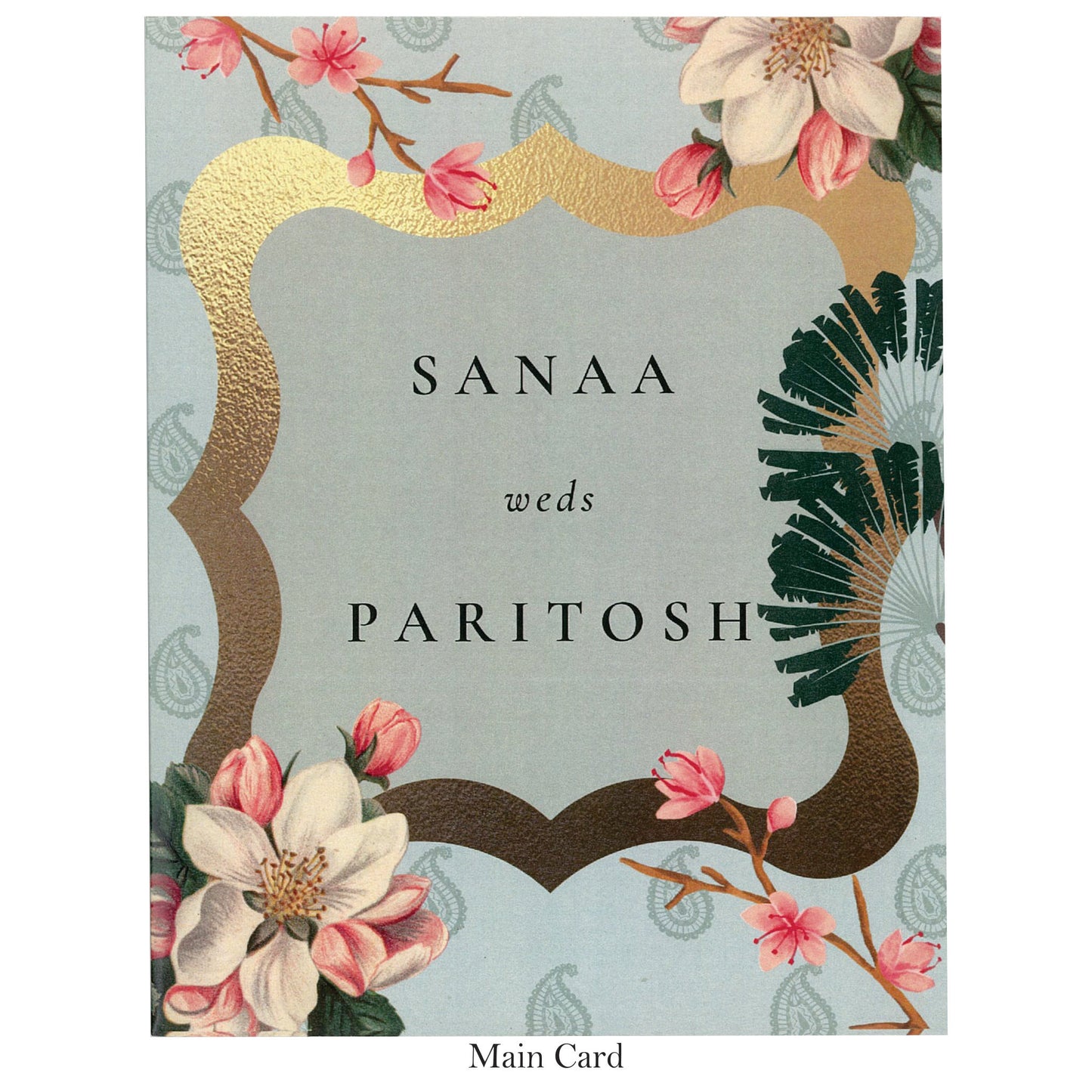 Floral Vibrant Wedding Card | SS - 9017
