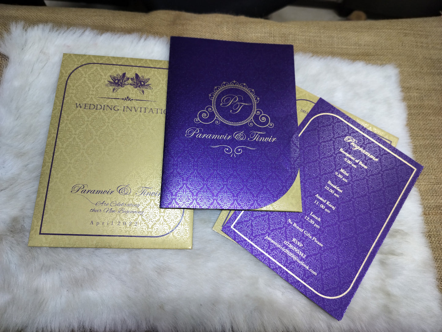 Classy Vibrant Wedding Card | SS - 8036