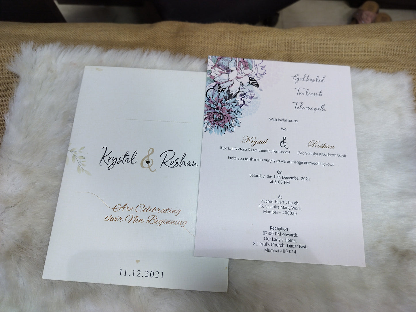 Handpainted Floral Card | SS - 8038